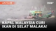 Kapal Berbendera Malaysia Curi Ikan di Selat Malaka