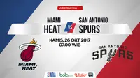 Jadwal NBA, Miami Heat vs San Antonio Spurs. (Bola.com/Dody Iryawan)