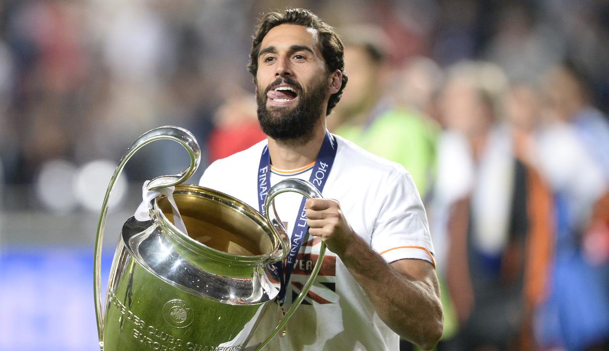 Saat bersama Real Madrid dari 2009-2016, Alvaro Arbeloa telah meraih satu gelar La Liga, dua gelar Copa Del Rey dan dua gelar Liga Champions. (AFP/Franck Fife)