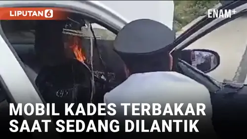 VIDEO: Mobil Kades di Bengkulu Terbakar Saat Sedang Ambil Sumpah Perpanjangan Masa Jabatan