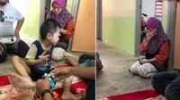 Anak punguti makanan sisa (Sumber: The Express Viral)