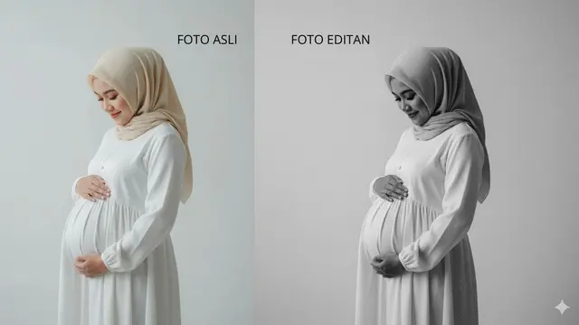 Prompt Gemini AI Edit Foto sedang Mengandung (Foto: Gemini AI)