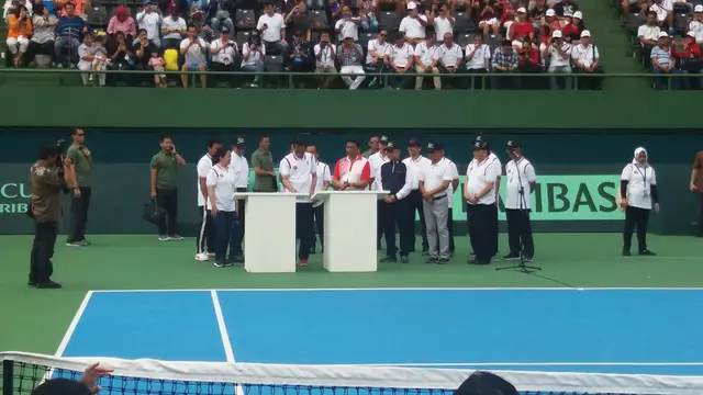 Presiden Jokowi Resmikan Renovasi Lapangan Tenis GBK