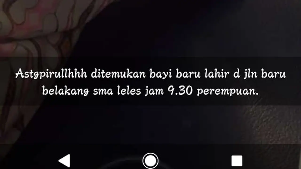 Bayi mungil perempuan yang ditemukan di jalan baru Leles belakang SMA 2 Leles Garut siang tadi
