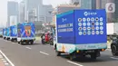 Mobil 11.11 melakukan konvoi di Jakarta, Kamis (7/11/2019). DANA menggelar konvoi Mobil 11.11 untuk merayakan momentum The Single's Day 11.11. (Liputan6.com/Herman Zakharia)