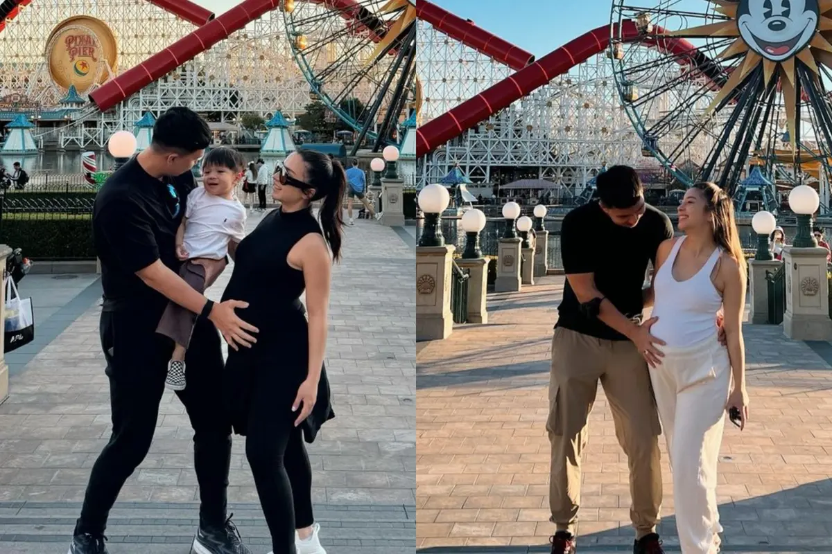 Gaya Nostalgia Nikita Willy Saat Babymoon di Disneyland, Kenang Masa Hamil Anak Pertama dengan Outfit Monokrom