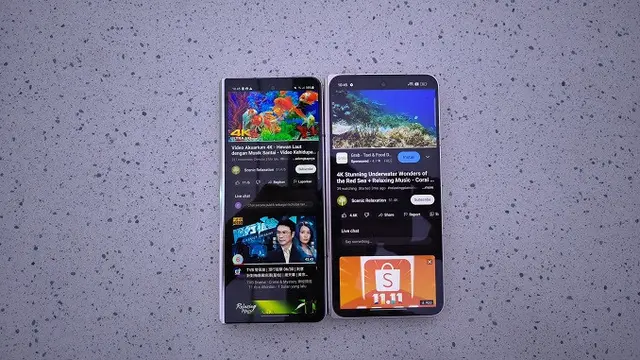 Perbandingan Cover Screen HP Layar Lipat Oppo Find N3 dan Samsung Galaxy Z Fold 5