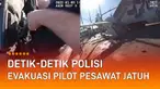 Pilot terpaksa diseret menjauh dari TKP karena kereta sudah dekat.
