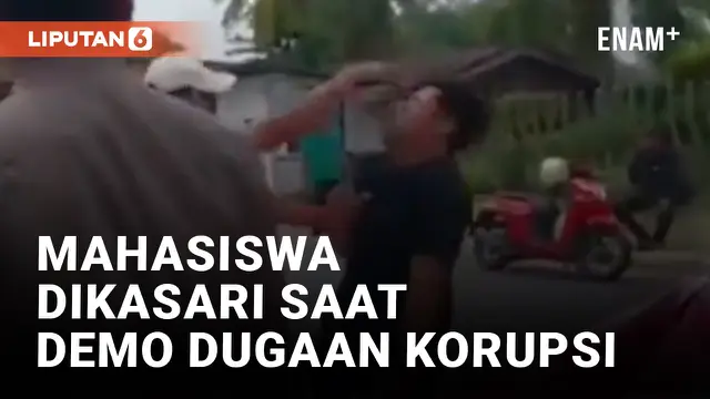 Viral! Mahasiswa Dikasari Oknum Dinkes Kampar saat Demo Dugaan Kasus Korupsi