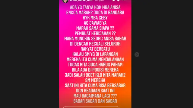 Unggahan Anisa Bahar. (instagram.com/anisa_bahar_new)