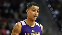 Kyle Kuzma menjadi bintang kemenangan LA Lakers pada semifinal Liga Musim Panas NBA kontra Dallas Mavericks, Minggu (16/7/2017) waktu setempat. (NBA)