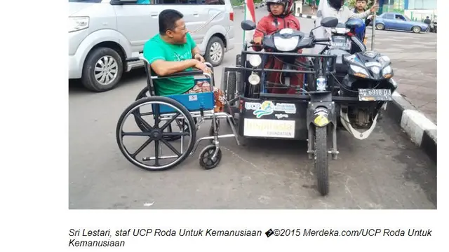 Sri Lestari berkeliling Indonesia untuk memberikan motivasi kepada para penyandang disabilitas lain seperti dirinya