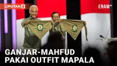 Ganjar Pranowo dan Mahfud MD Kompak Pakai Outfit Mapala di Arena Debat Cawapres