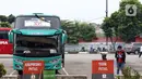 Suasana area Terminal Kampung Rambutan Jakarta, Senin (30/3/2020). Untuk mencegah penyebaran virus Corona COVID-19, Dinas Perhubungan Pemprov DKI Jakarta menghentikan sementara layanan Bus Antar Kota Antar Provinsi pertanggal 30 Maret 2020 pukul 18.00 WIB. (Liputan6.com/Helmi Fithriansyah)