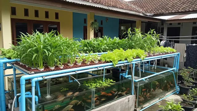 Ide Aquaponik Rumahan agar IRT Bisa Panen Sayur dan Ikan Sekaligus
