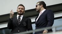 Selain presiden klub, Beckham juga berstatus salah satu pemilik Inter Miami CF bersama Marcelo Claure, Jorge dan Jose Mas, serta Masayoshi Son. (Foto: AP/Marcio Jose Sanchez)