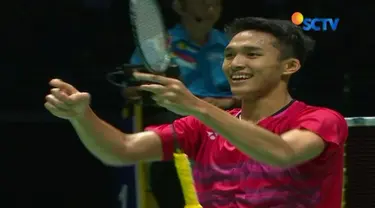 Medali emas diraih Jonatan Christie dari nomor tunggal putra cabang bulutangkis di SEA Games Kuala Lumpur, Malaysia.