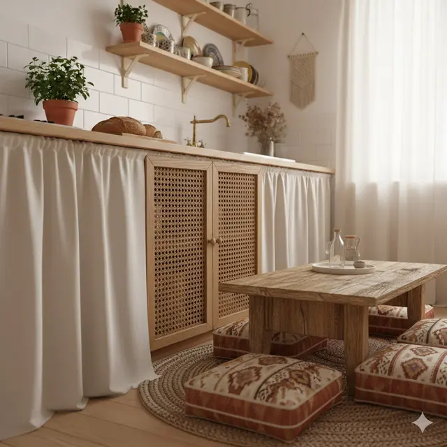 Desain Dapur Rumah Sederhana Gaya Bohemian