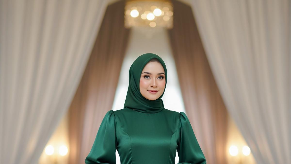 9 Model Gamis Polos Tapi Elegan untuk Kondangan Tren 2025, Anggun Tanpa Berlebihan
