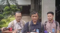 Komite Kekerasan Jurnalistik (KKJ) saat mendatangi Kantor Staf Presiden (KSP). (Merdeka.com/Alma Fikhasari)