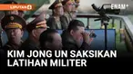 FOTO-FOTO MEDIA PEMERINTAH KOREA UTARA MENUNJUKKAN KIM JONG UN MENYAKSIKAN LATIHAN MILITER