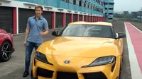 Marcus Gideon jadi pemilik pertama Toyota Supra (Amal/Liputan6.com)