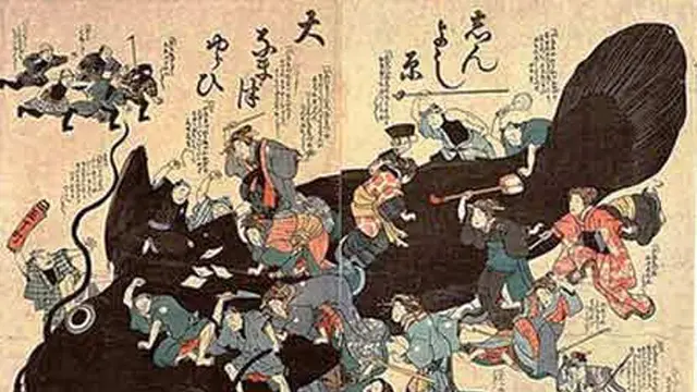 Namazu, lele raksasa dalam mitologi Jepang