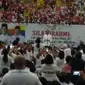 Calon Presiden Petahana Jokowi berkampanye di GOR Ciracas, Jakarta Timur. (Merdeka.com)