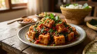 Resep Tahu Rica-Rica Kemangi, Pedas Gurih dan Harum