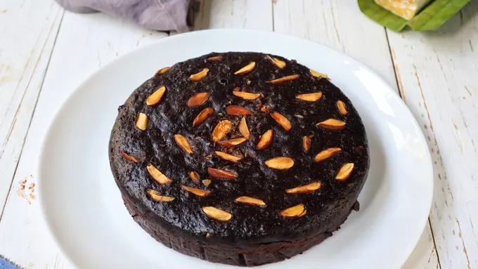 bolu cokelat brownies almond