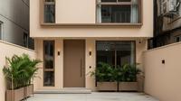 Model Rumah Perkotaan dengan Cat Earth Tone Kekinian (AI)