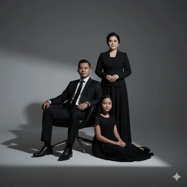 Prompt Gemini AI Edit Foto Keluarga Seperti di Studio. Gemini