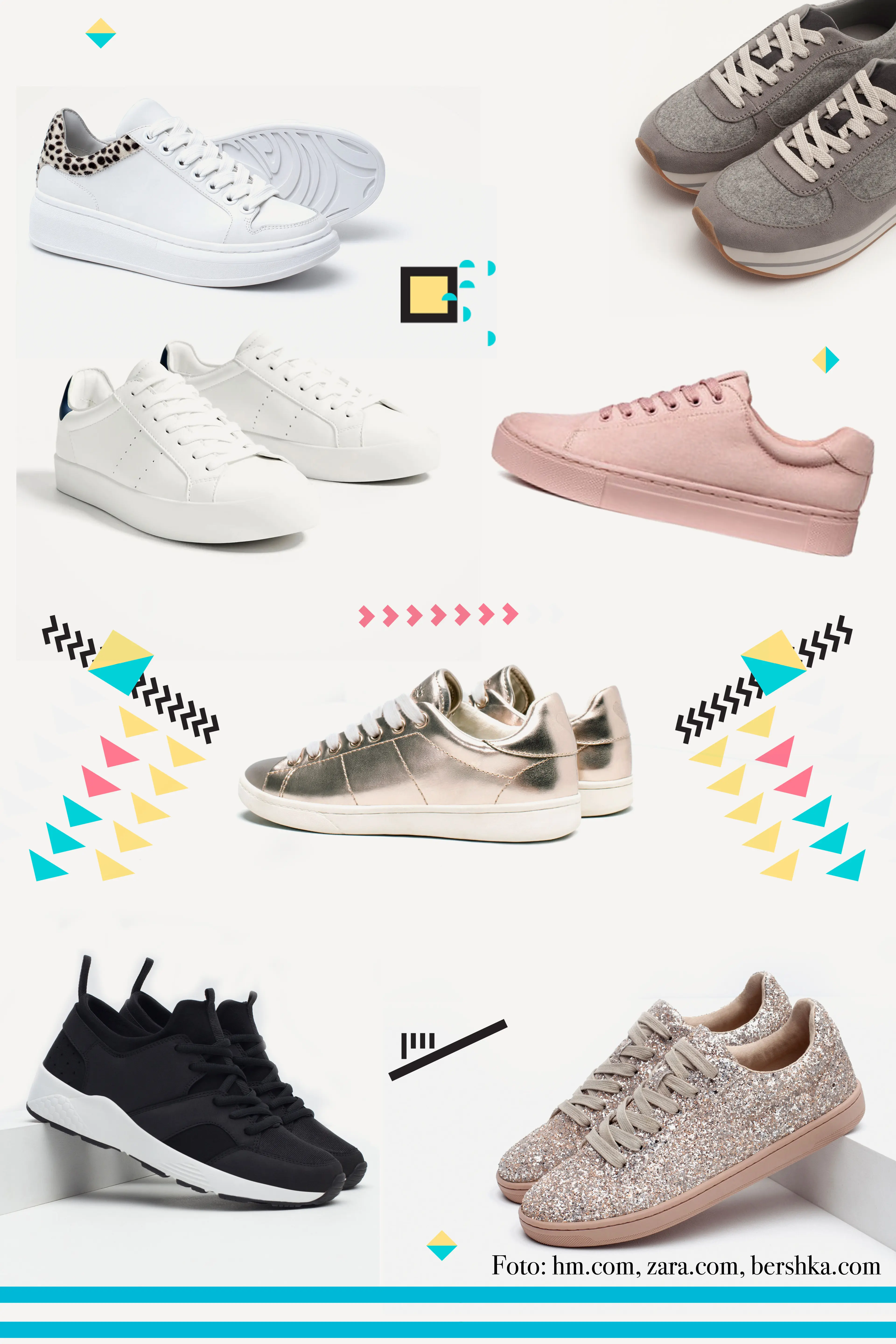 Sneakers masih menjadi incaran cewek-cewek. (Sumber foto: Zara, H&M & Bershka. DI: Iqbal Nurfajri)