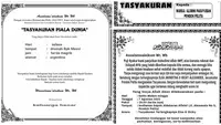 Undangan Tasyakuran Nyeleneh Bikin Tepuk Jidat. (Sumber: Instagram/asupanmemekocak dan Twitter/ @aa_alfahri)