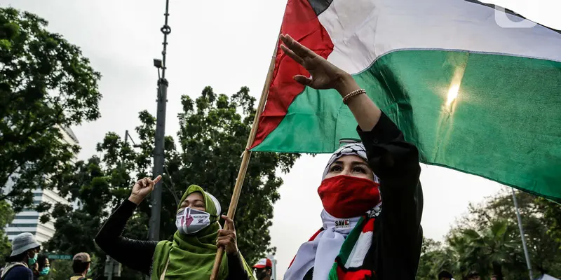 Massa Kembali Gelar Aksi Solidaritas untuk Palestina