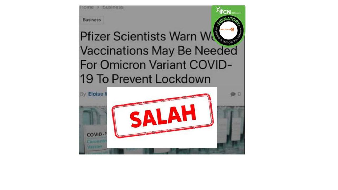 Cek Fakta Pfizer siapkan vaksin covid-19 booster mingguan