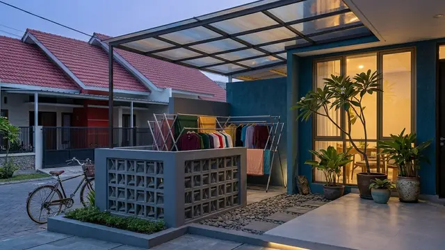 Jemuran Depan Rumah dengan Roster Gemini AI