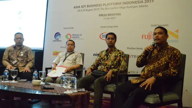 Press Briefing Asia IoT Business Platform Indonesia 2019. Liputan6.com/Linda Fahira Putri