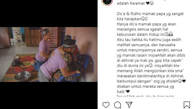 Rizki 2R unggah video usap kaki kedua orangtua namun malah dihujat warganet