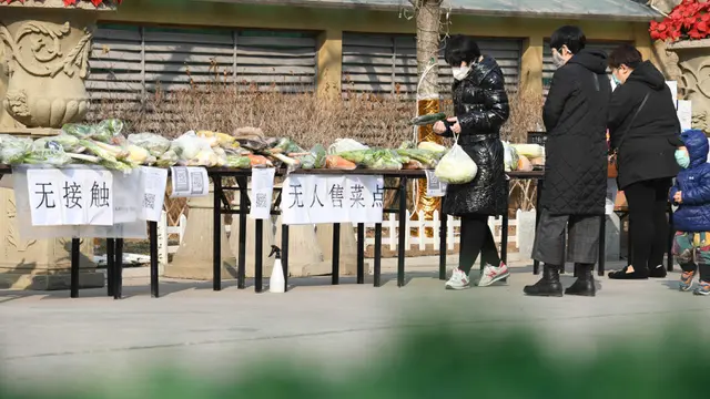 Ada Kios Sayur Kejujuran di Xinhua China