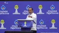 Menteri Energi dan Sumber Daya Mineral (ESDM)  Bahlil Lahadalia saat menghadiri Musyawarah Nasional (Munas) XVIII Himpunan Pengusaha Muda Indonesia (Hipmi) yang berlangsung di Lampung, Rabu (10/6/2026). (Foto: Liputan6.com/Tira Santia)