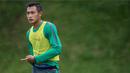 Bek Timnas Indonesia, Hansamu Yama, , latihan di Lapangan SPH Sentul, Jawa Barat, Kamis (1/12/2016).  Manahati dan Hansamu selalu dipasangkan Alfred Riedl dalam sesi latihan beberapa waktu terakhir. (Bola.com/Vitalis Yogi Trisna)