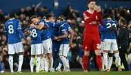 Pertandingan antara Everton kontra Liverpool di ajang Liga Inggris 2023/2024 hari Kamis (25/04/2024) dini hari WIB. (PAUL ELLIS / AFP)