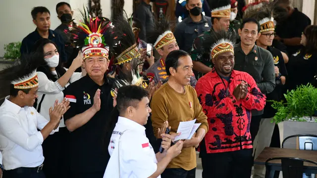 Presiden Joko Widodo (Jokowi)  meresmikan Gedung Papua Youth Creative Hub (PYCH) di Jayapura, Papua, Selasa (21/3/2023). (Istimewa)