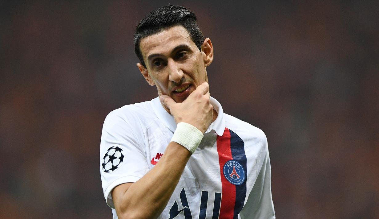3. Angel Di Maria (Paris Saint Germain) - Bintang PSG ini tumbuh sebagai anak dari keluarga miskin dan bekerja di tambang batu bara. Kegigihan dan skill luar biasa membuat petinggi klub memberinya kesempatan belajar di akademi. (AFP/Bulent Kilic)