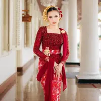 Mahalini saat Upacara Kemerdekaan RI. [@snap.nuel]