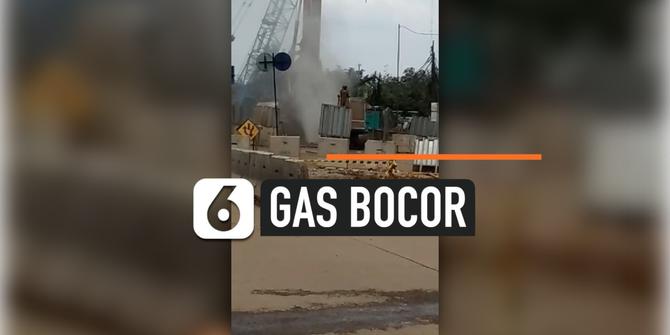 VDEO: Pipa Gas PGN Bocor di Jalan Raya Bekasi