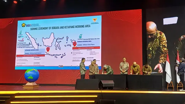 Pembukaan acara Indonesia Petroleum Association Conference & Exhibition (IPA Convex) 2024 di ICE BSD City, Kabupaten Tangerang, Banten, Selasa (14/5/2024). (Foto: Liputan6.com/Maulandy R)