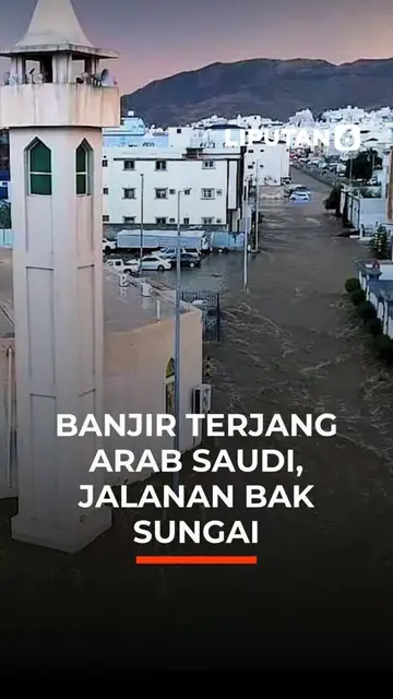 Banjir Terjang Arab Saudi, Jalanan Bak Sungai