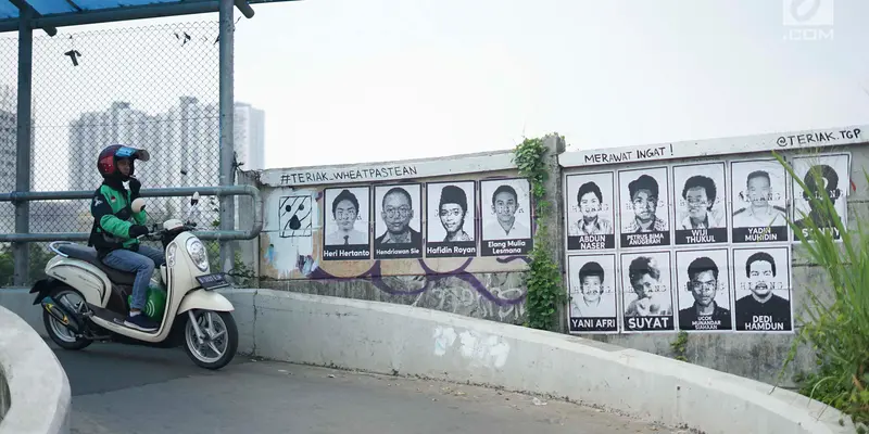 Poster Marsinah dan 13 Aktivis yang Hilang Hiasi Sudut Kota Depok